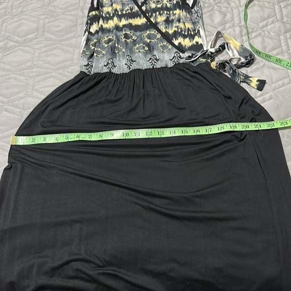 Sz Med⭐️NWT Chris and Carol Ikat Black & Grey Summer Maxi Dress - Picture 12 of 13